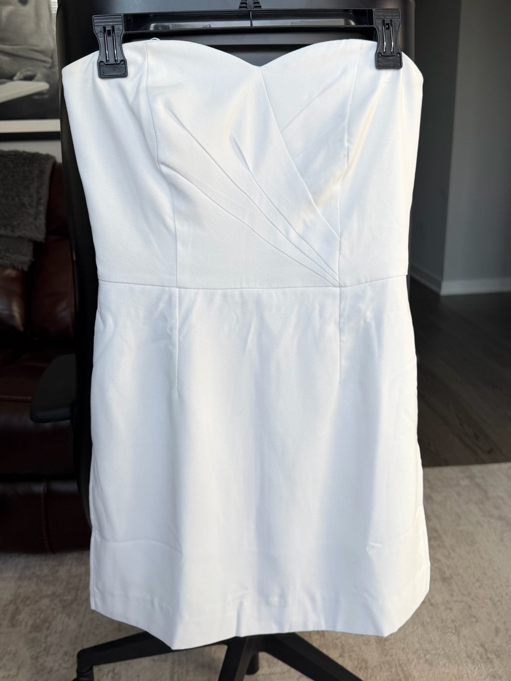Lilly Pulitzer Strapless White Sheath Dress with shorts underneath